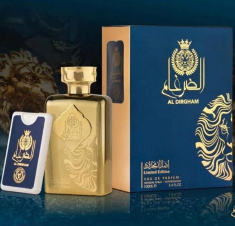 Al Dirgham Limited Edition Perfume - Luxurious Fragrance with Mojito, Floral, and Woody Notes in a Gold Bottle - Image 2