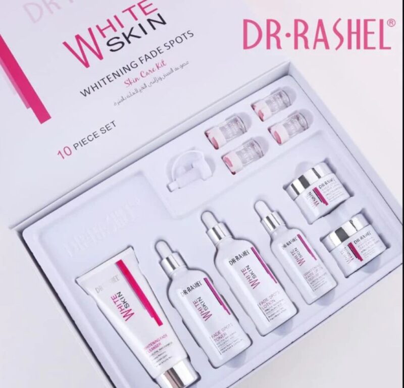 Dr. Rashel White Skin 10 Piece Set - Whitening Fade Cleanser, Toner, Lotion, Serum, Day Cream, Night Cream, Ampoule Serum