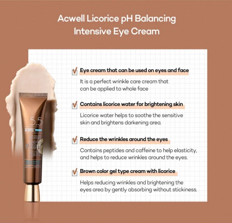 ACWELL Licorice pH Balancing Intensive Eye Cream