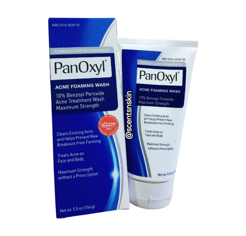 PanOxyl Acne foaming Wash 10% Benzoyl Peroxide Maximum Strength 156g