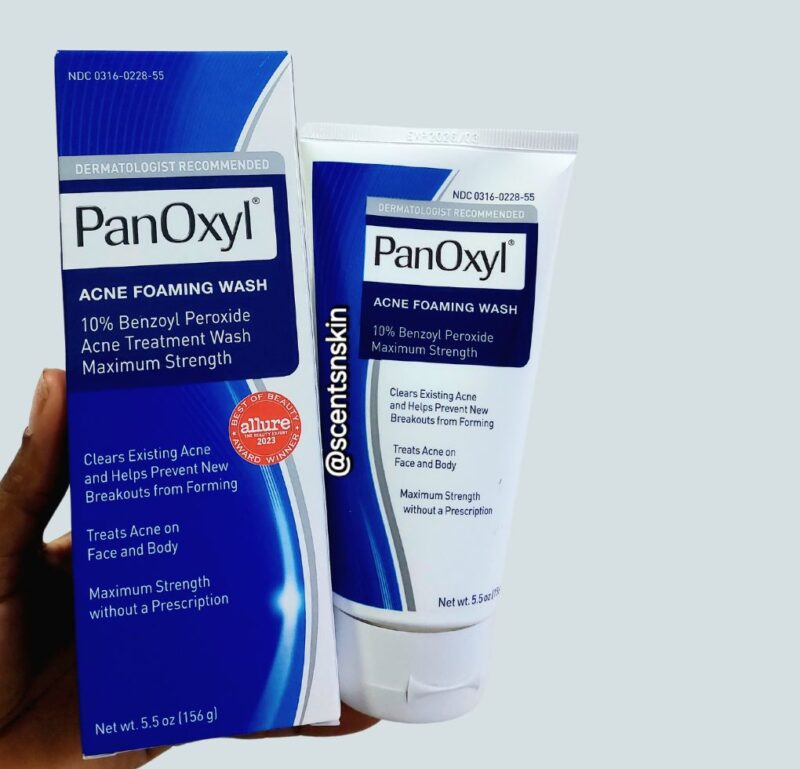 PanOxyl Acne foaming Wash 10% Benzoyl Peroxide Maximum Strength 156g