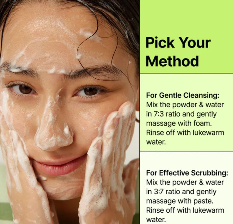 By Wishtrend Green Tea & Enzyme Powder Face Wash - All-in-one, Hydrating Daily Facial Cleanser and Gentle Exfoliator for Pores and Blackheads - Image 3
