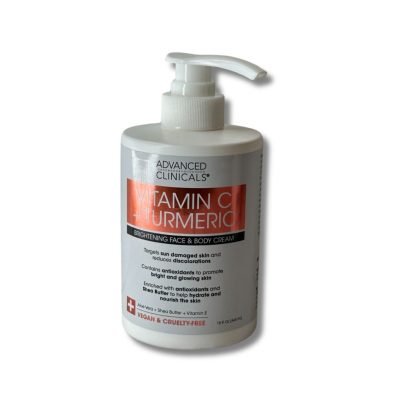 Advanced Clinicals Vitamin C + Turmeric Brightening Face and Body Cream