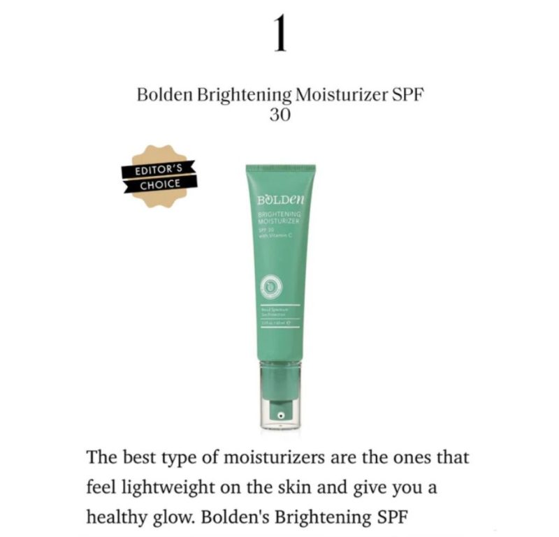 Bolden Brightening Moisturizer SPF 30 Sunscreen